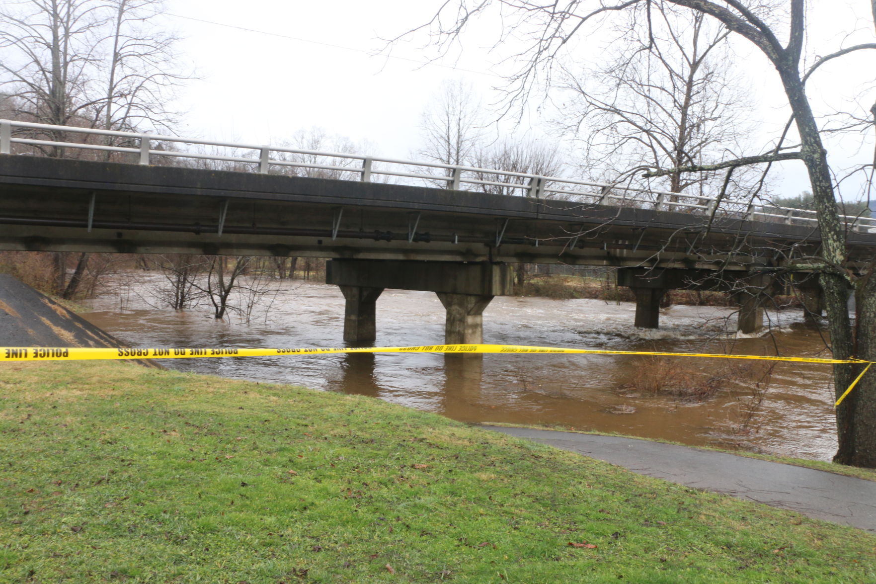 Walking path closed in Canton